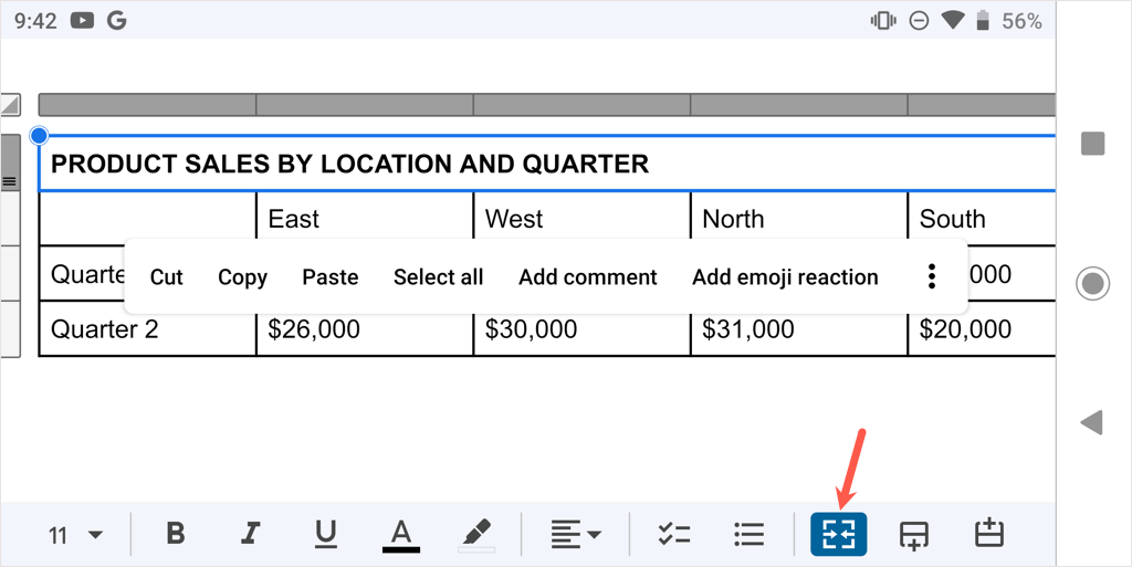 How To Merge Cells In A Google Docs Table