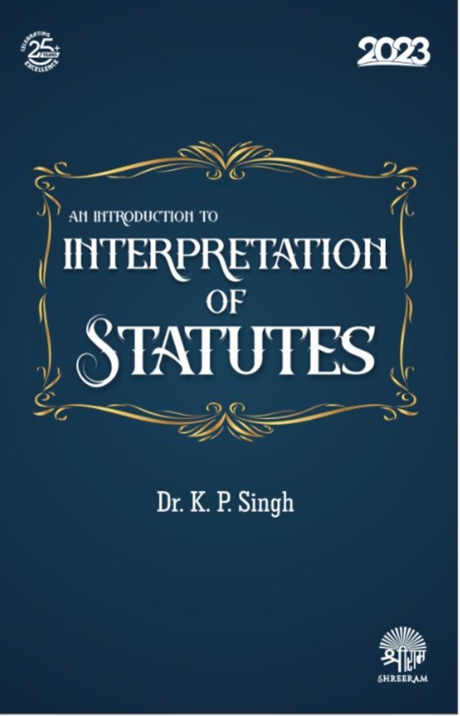An Introduction to Interpretation of Statutes Online Books Bazaar