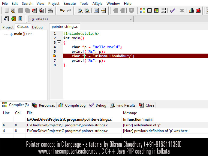 Tutorial on C Pointers string handling using pointers Learn