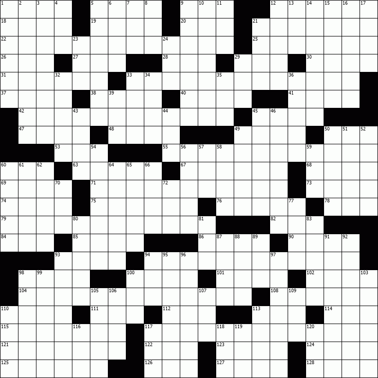 Onlinecrosswords Free Printable Crossword Puzzles