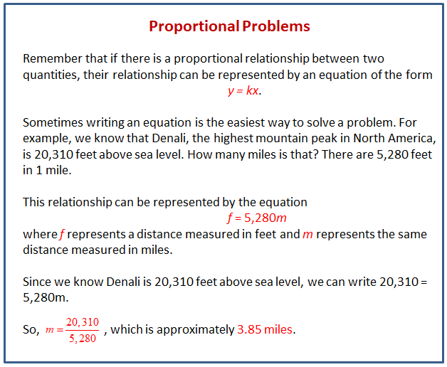 Using Equations to Solve Problems