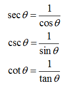 Secant, Cosecant, Cotangent (solutions, examples, videos)