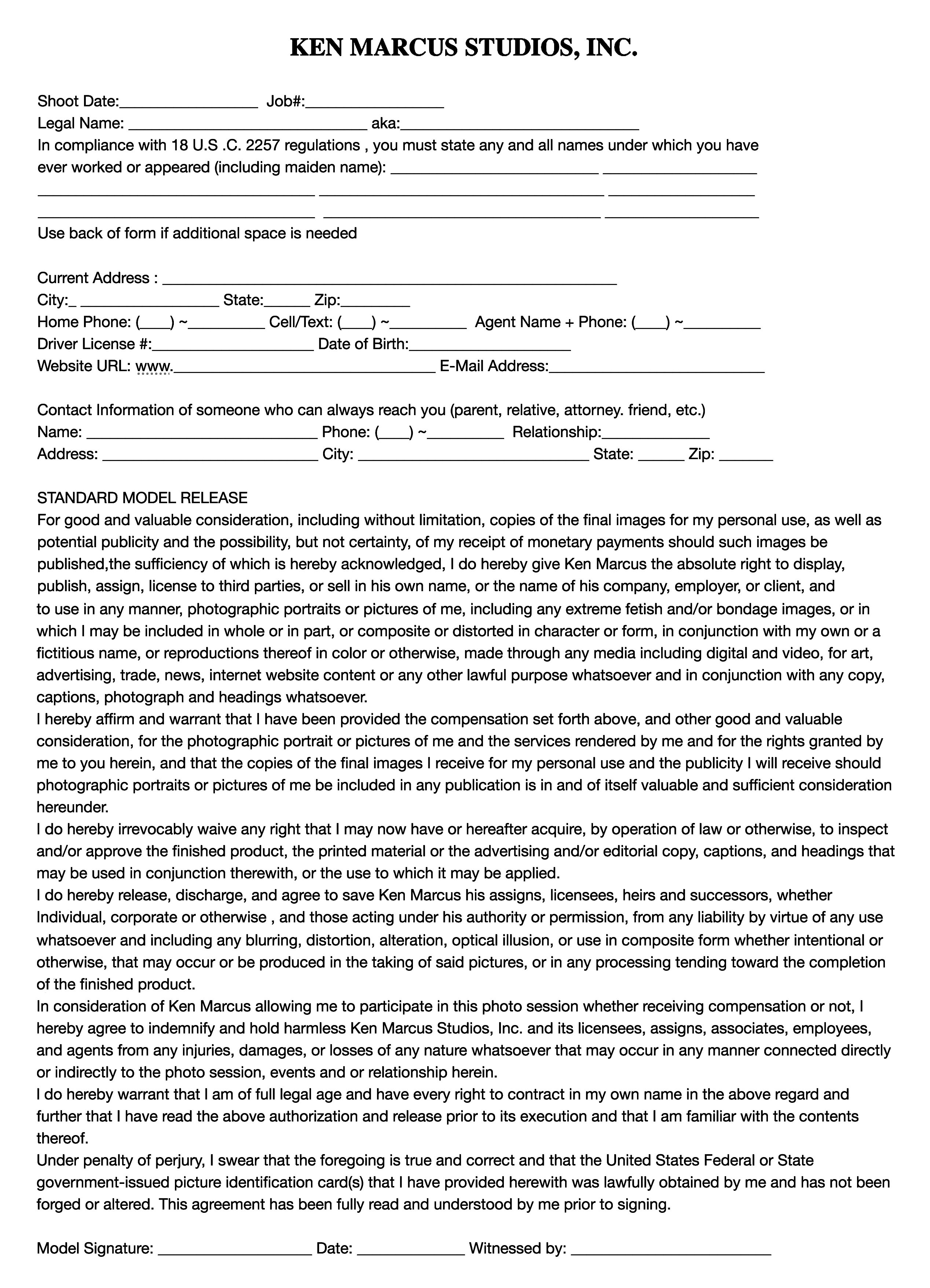 Model Releases 12Page article by attorney