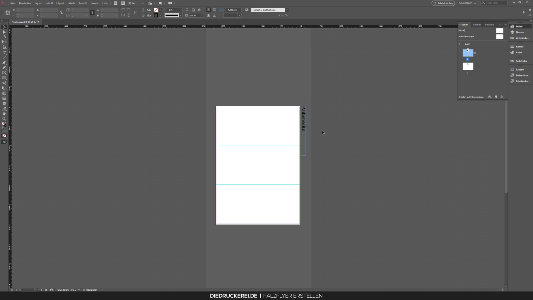 InDesignTutorial Sechsseitiger Falzflyer in DIN lang