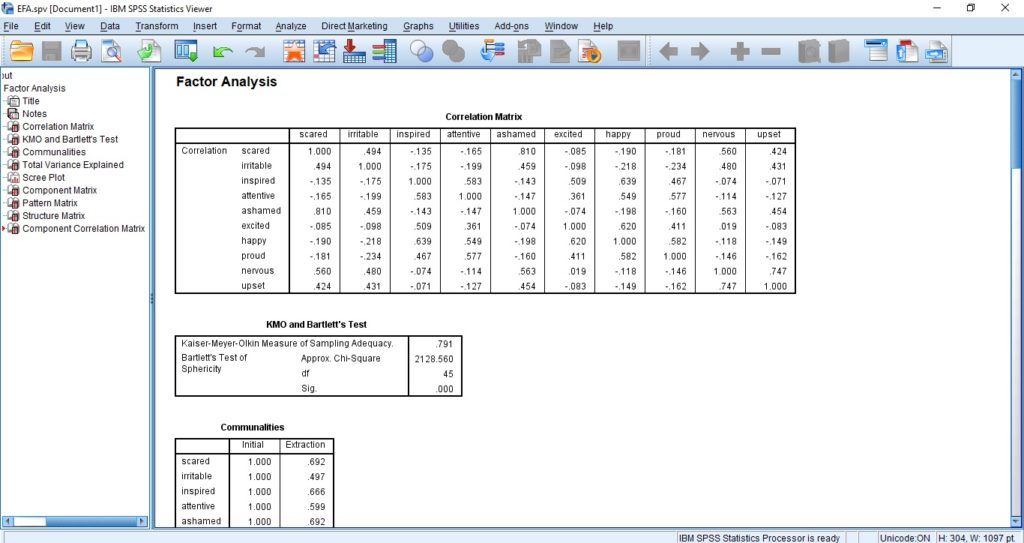 Factor Analysis in SPSS Reporting and Interpreting