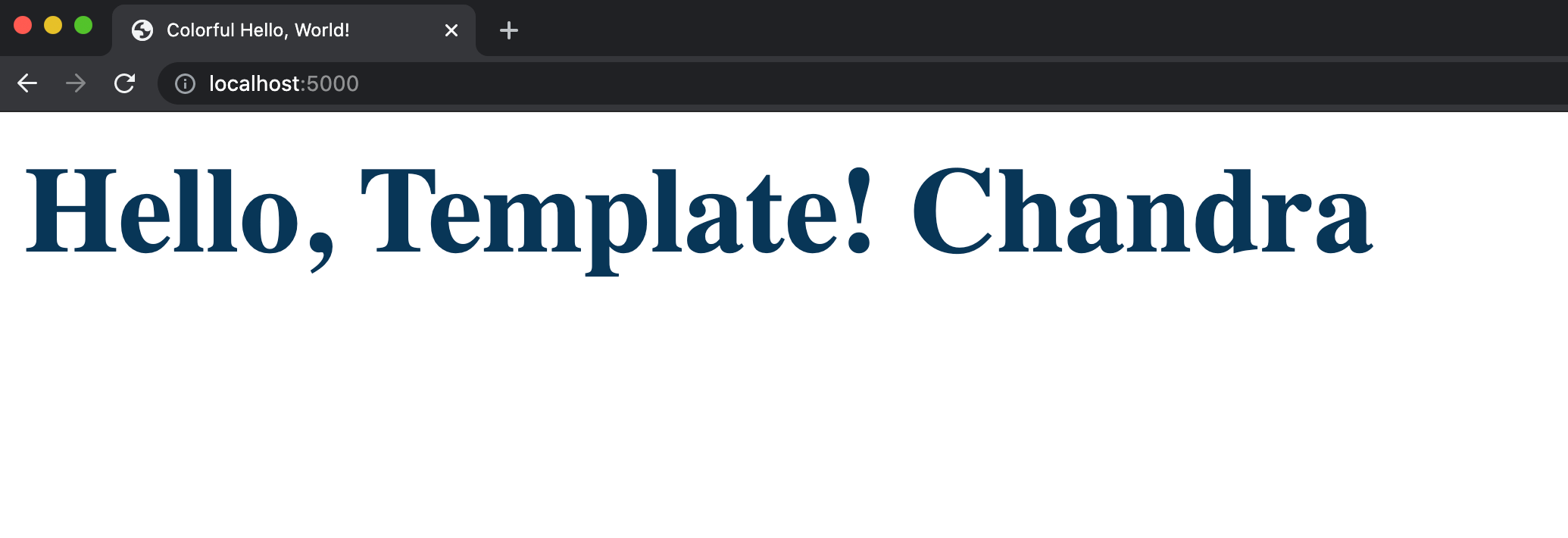 Flask Simple HTML Templates Example