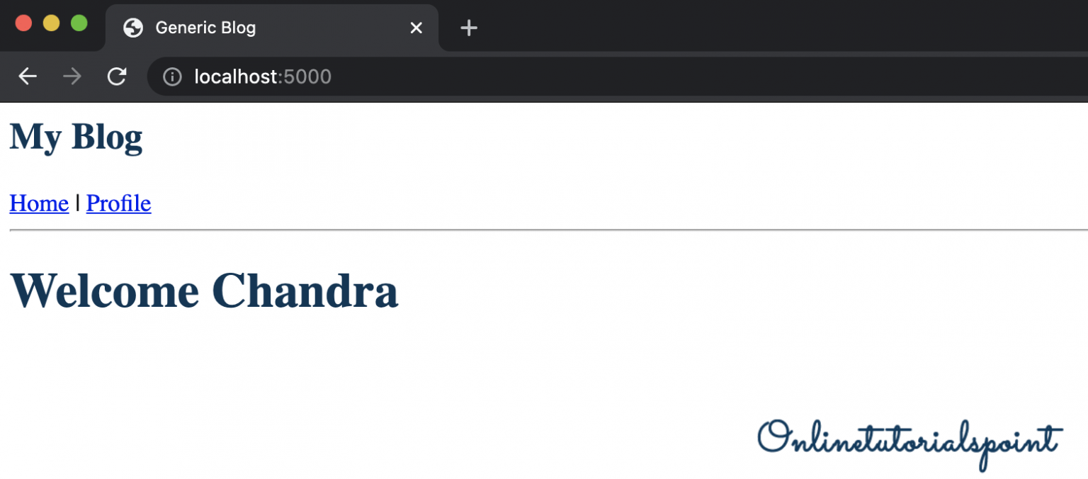 Flask Jinja Template inheritance Example
