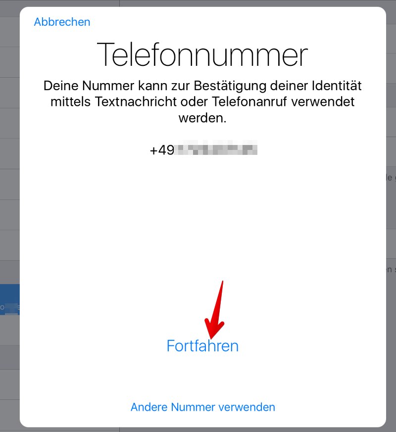 AppleID/iCloud ZweiFaktorAuthentifizierung einrichten und Daten