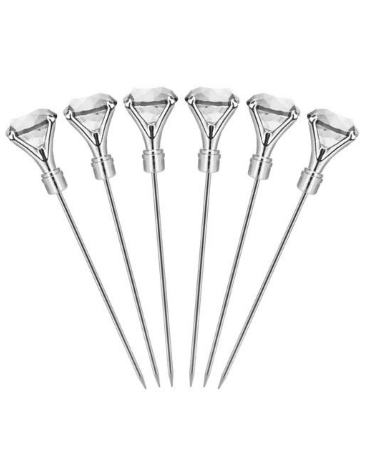 Final Touch Diamond Cocktail Picks [Set of 6]