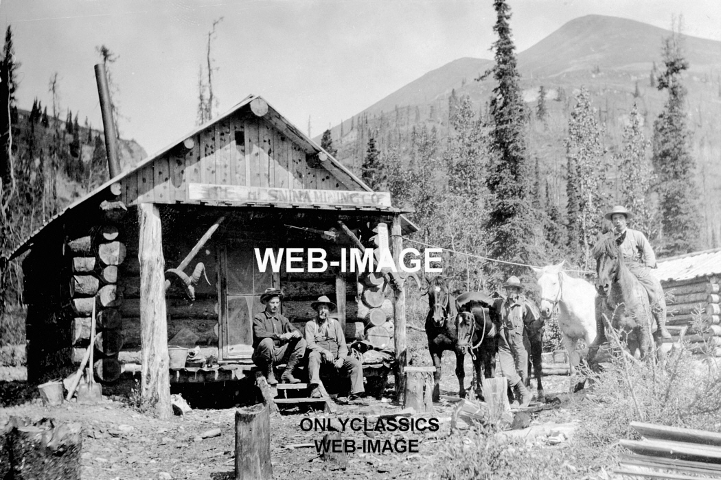 ALASKA GOLD MINE PROSPECTOR CAMP MOUNTAINSVALDEZ PHOTO COWBOY MINERS