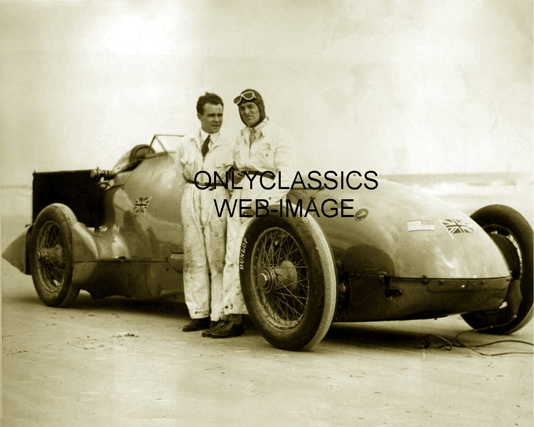 1928 MALCOLM CAMPBELL BLUEBIRD SP LAND SPEED RECORD AUTO RACING PHOTO DAYTONA FL