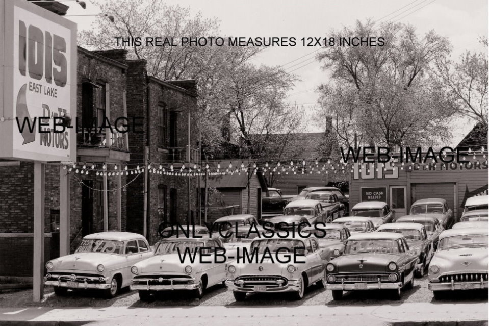 1956 USED CAR AUTO DEALER LOT MN HUGE PHOTO BUICK OLDS+ eBay