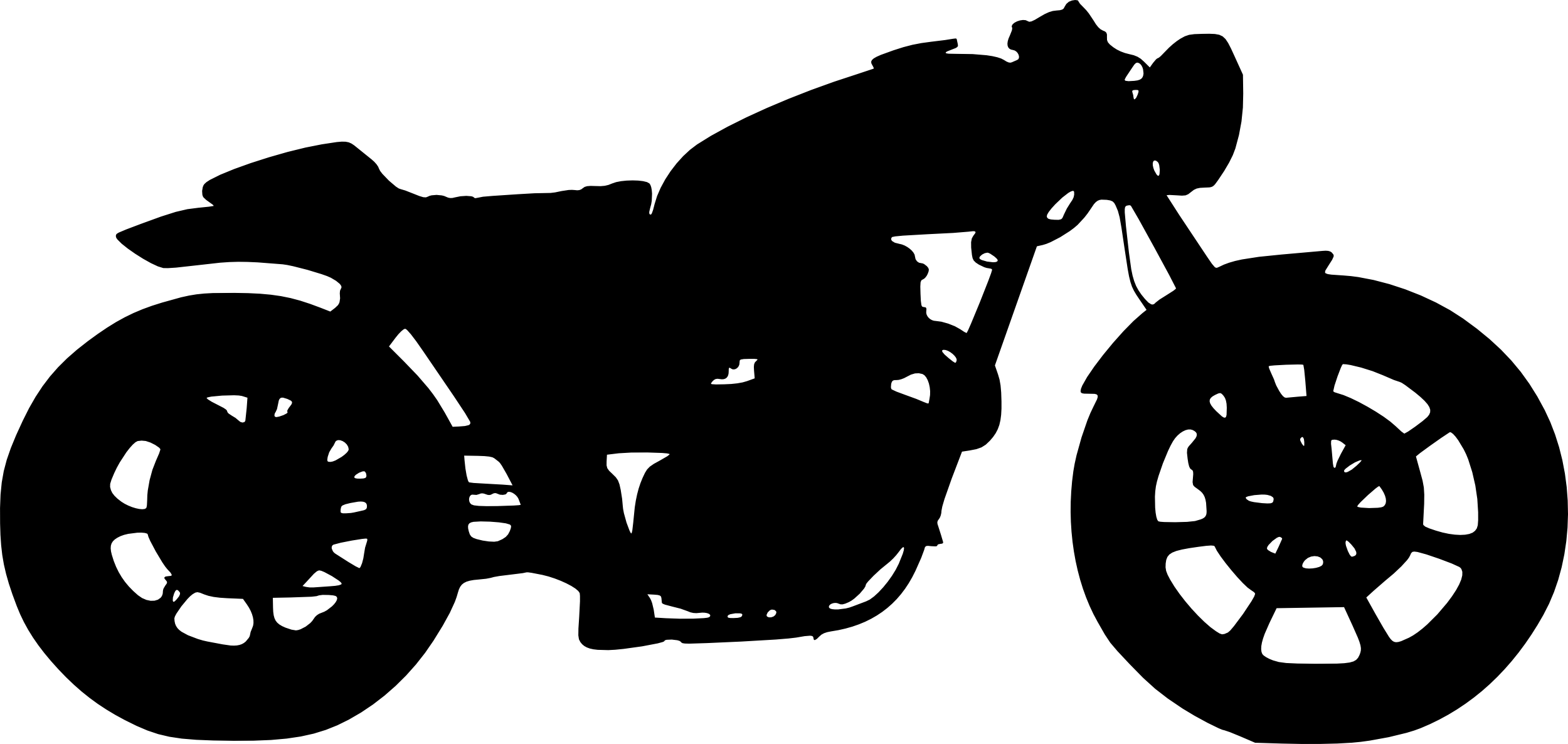 6 Motorcycle Silhouettes (PNG Transparent)