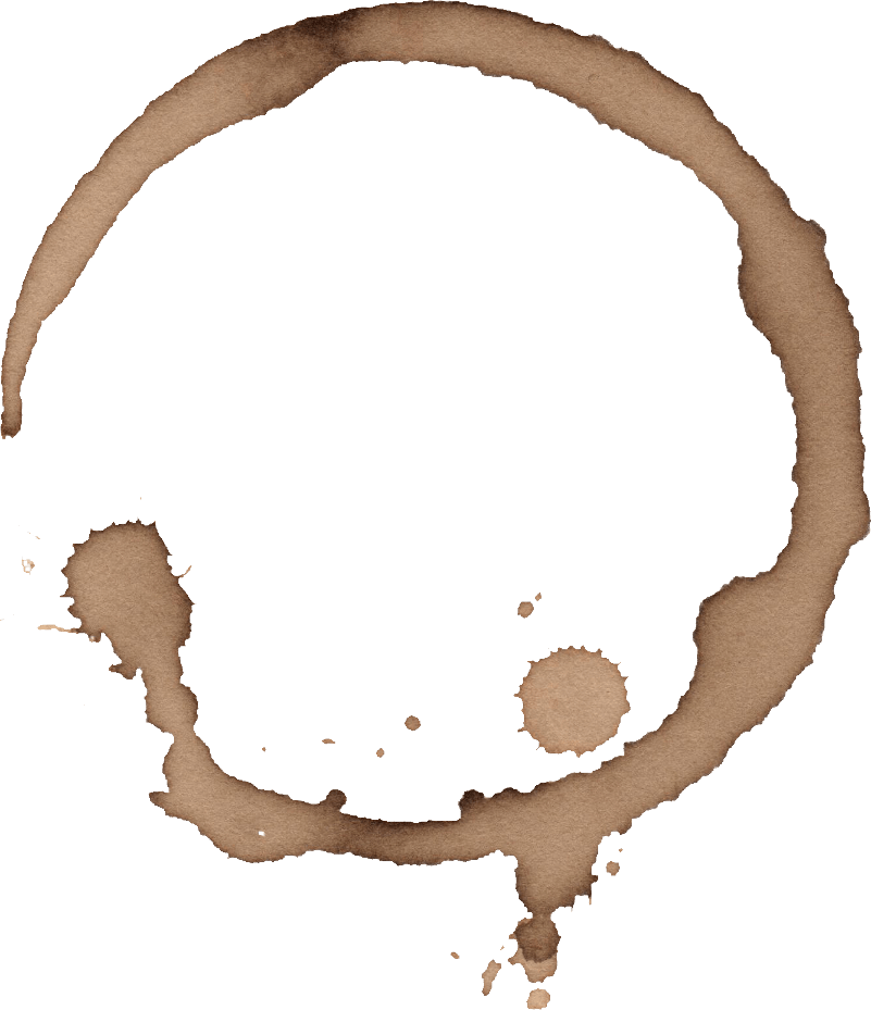6 Coffee Stain Rings (PNG Transparent)