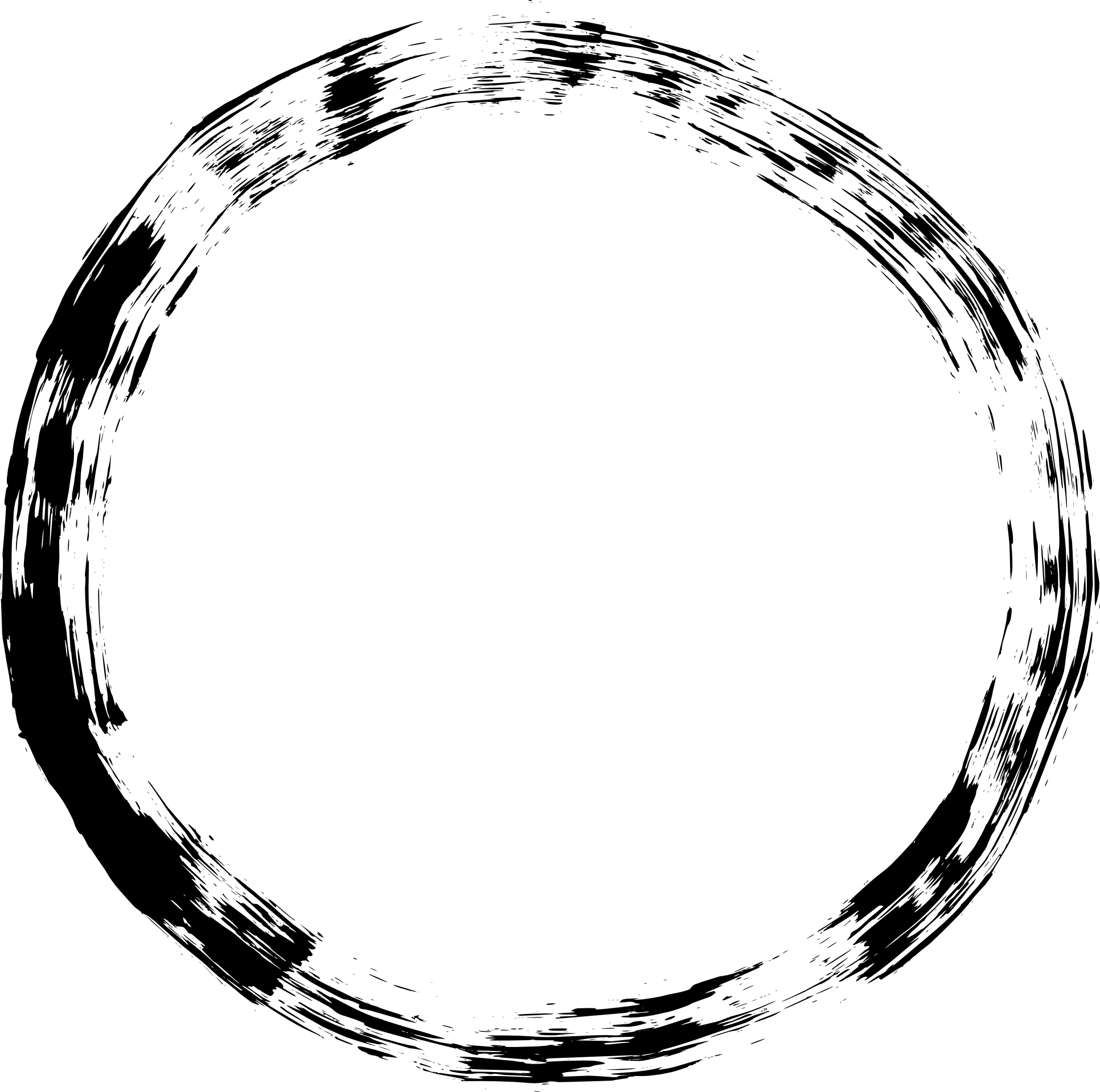 6 Grunge Circle Frame (PNG Transparent)