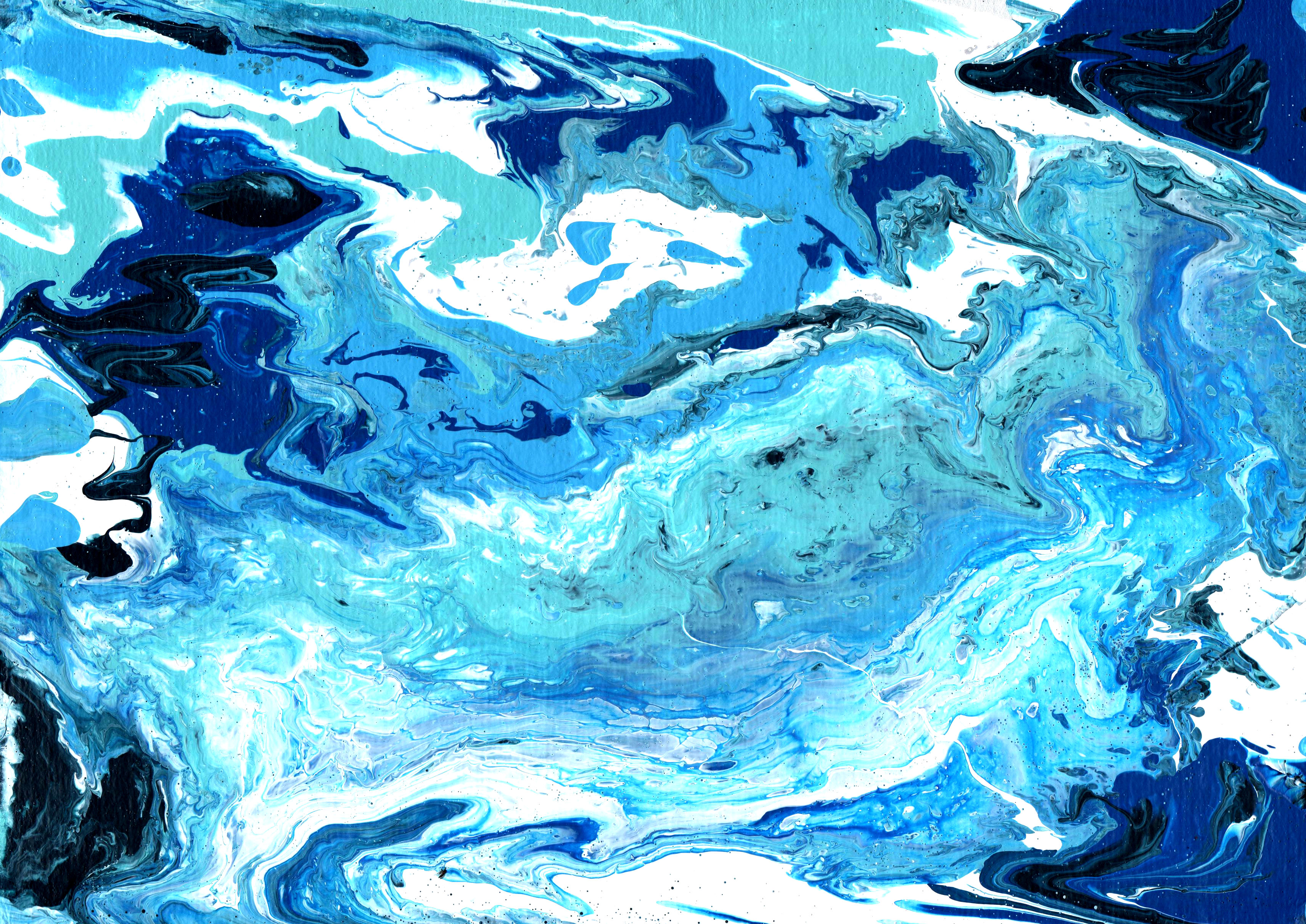 4 Abstract Blue Paint Texture (JPG)
