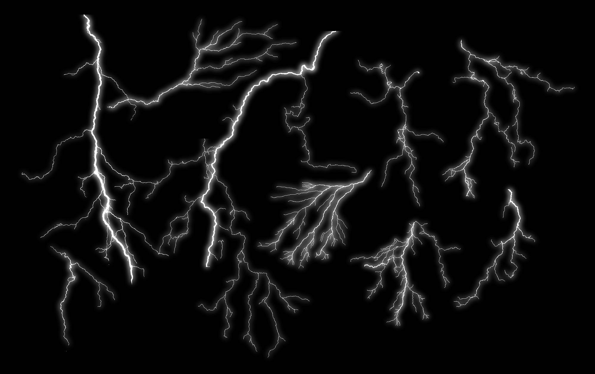 10 Realistic Lightning Bolt (PNG Transparent)