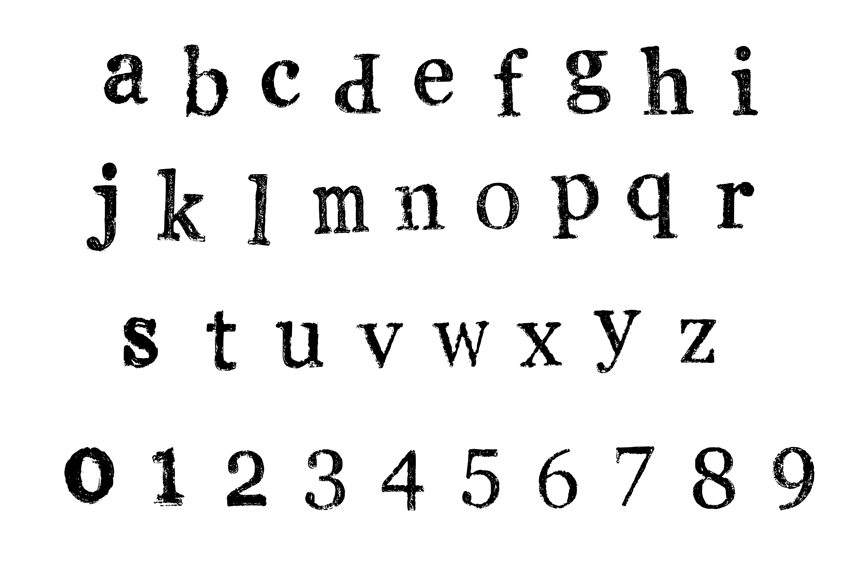 6 Set Stamp Fonts (PNG Transparent, SVG)