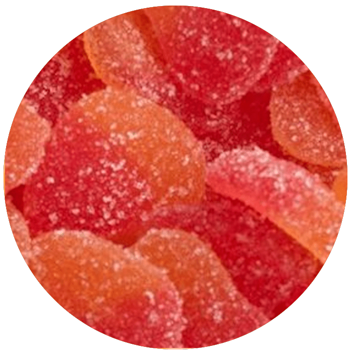 Gummy Peach Hearts Only Kosher Candy