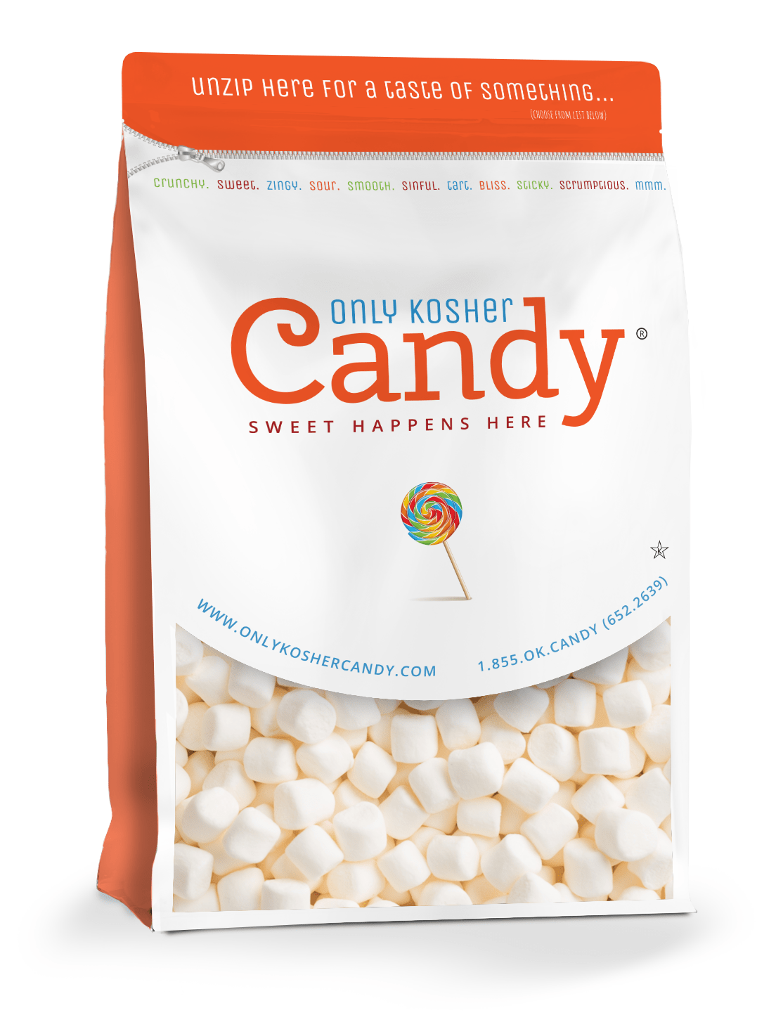 Mini White Marshmallows 1.25 lbs Only Kosher Candy