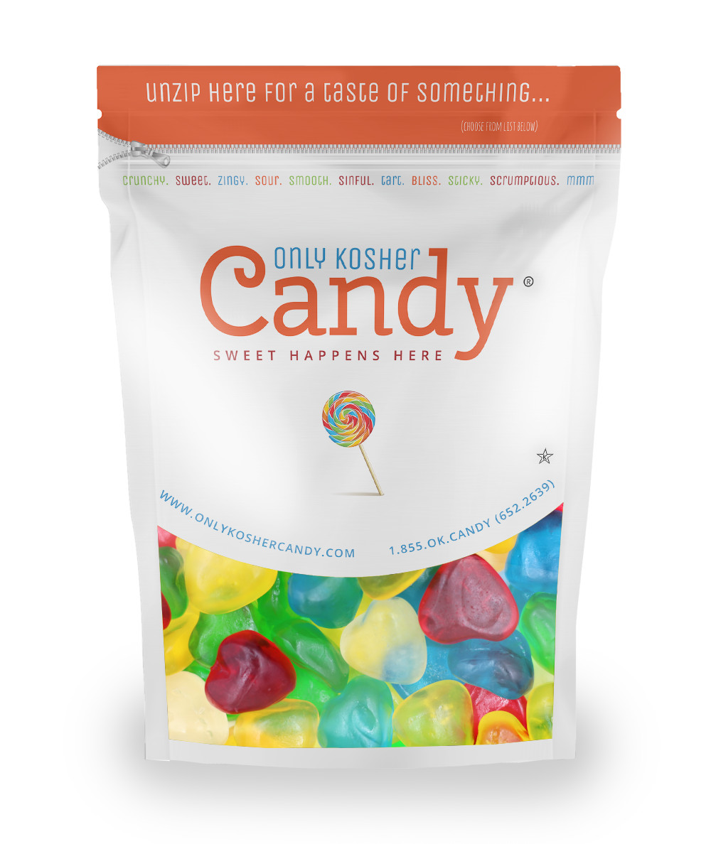 Assorted Gummy Hearts Only Kosher Candy