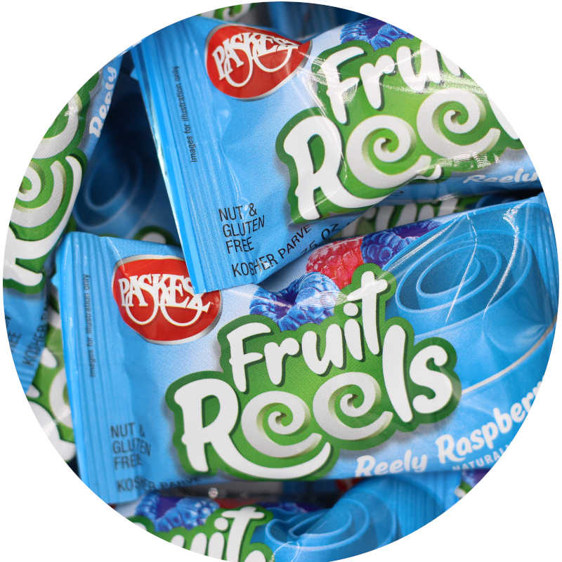 Fruit Reels Blue Raspberry Only Kosher Candy