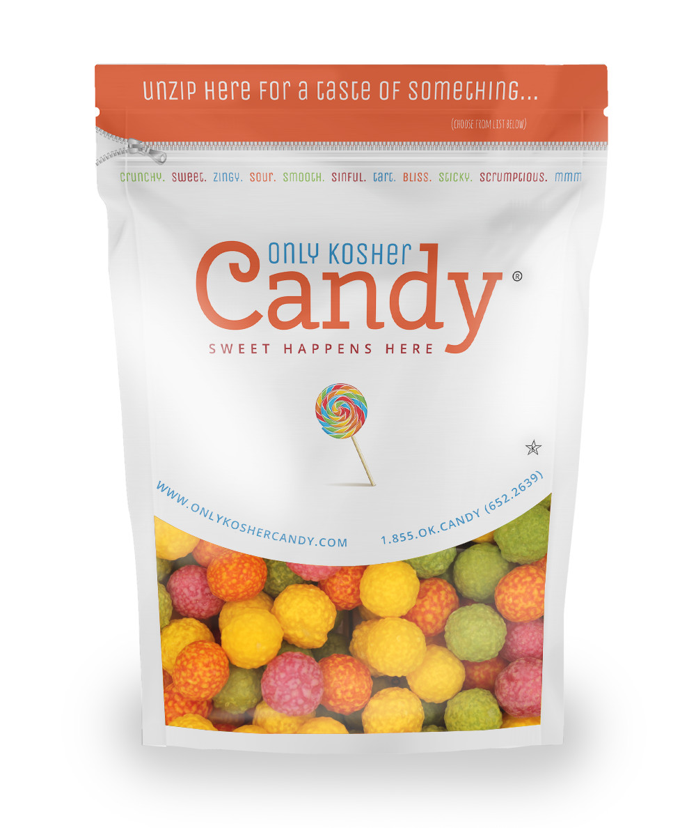 Assorted Flavored Candy Fizzy Balls Only Kosher Candy