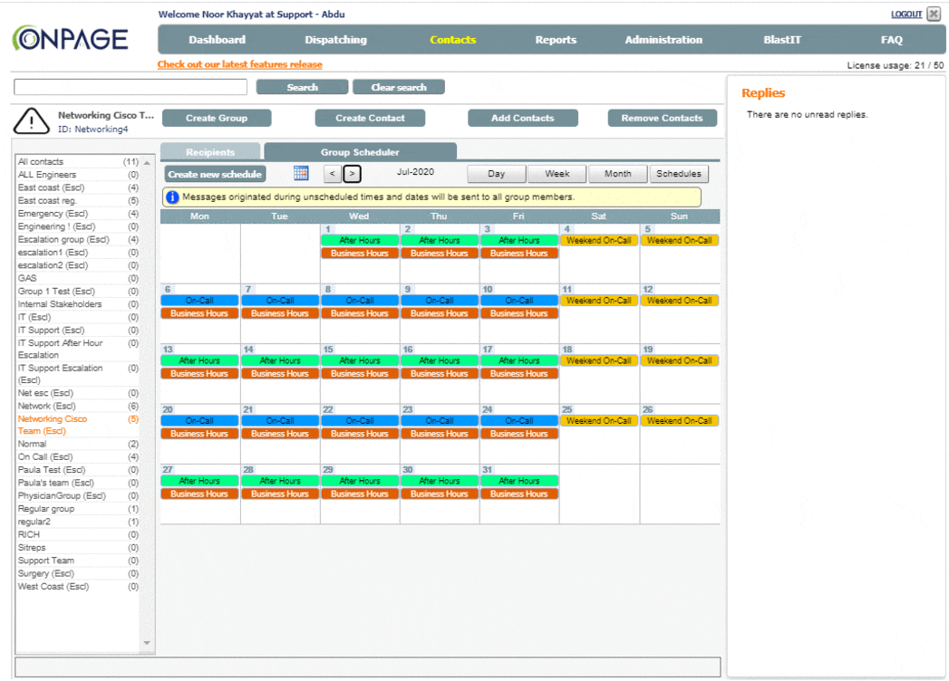 OnCall Schedule Exceptions OnPage Latest Scheduling Feature