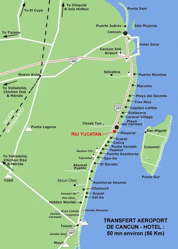Hôtel 5 étoiles Riu Yucatan, Playacar, Mexique Photos, description et