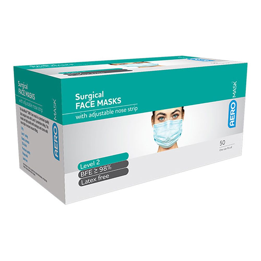 Aeromask Level 2 Surgical Face Mask 50 Pack Onset Health