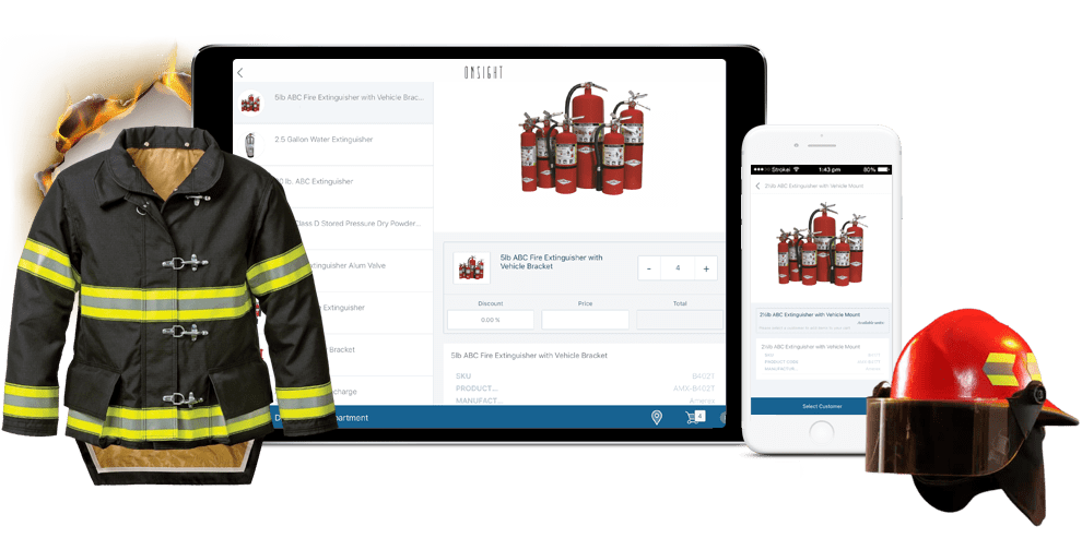 Sales app for fire equipment distributor Onsight