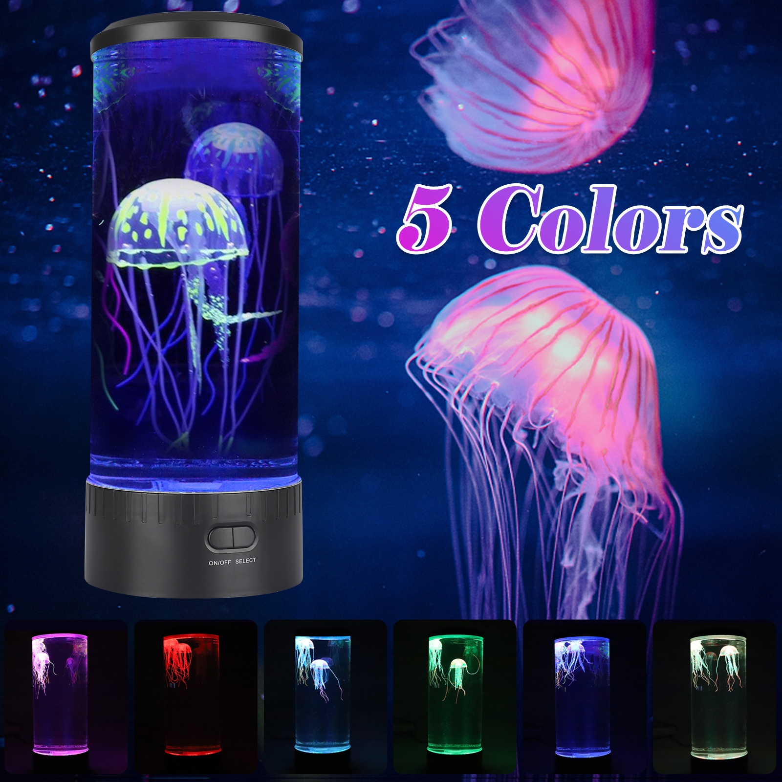 Лампа аквариум JellyFish™, RGB светлина, дистанционно , Плаващи Медузи