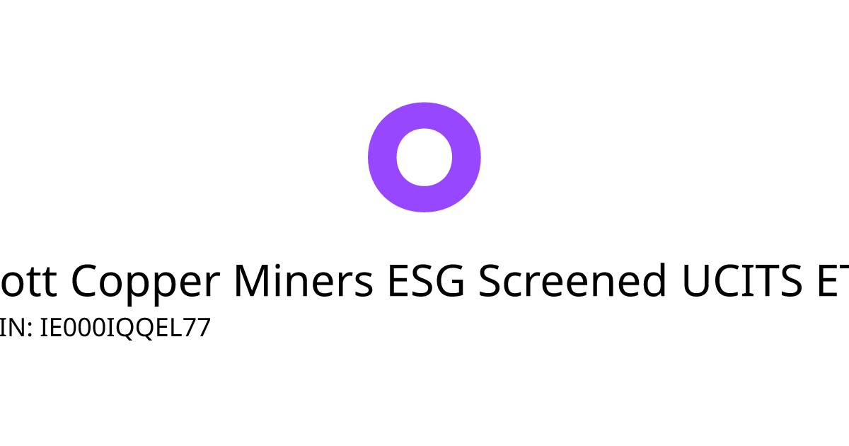 Sprott Copper Miners ESG Screened UCITS ETF USD Acc. ETF Kurs
