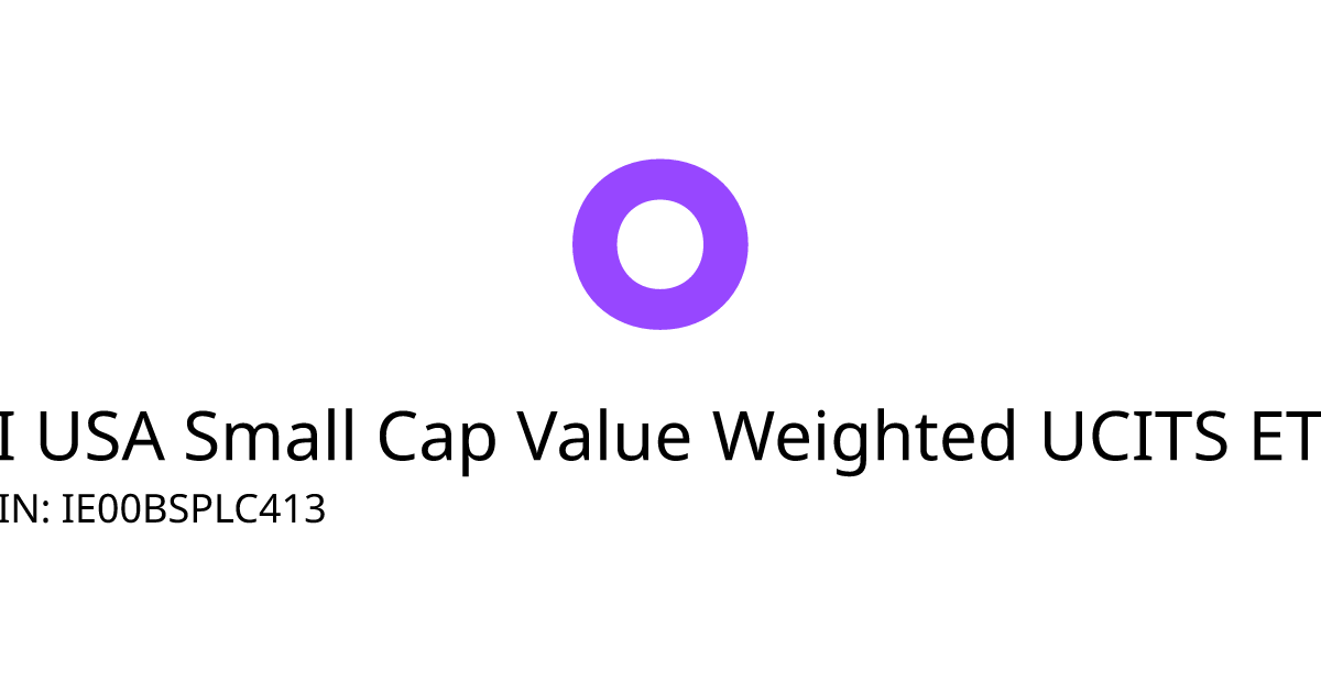 SPDR MSCI USA Small Cap Value Weighted UCITS ETF USD Acc. ETF Kurs aktuell (A12HU5
