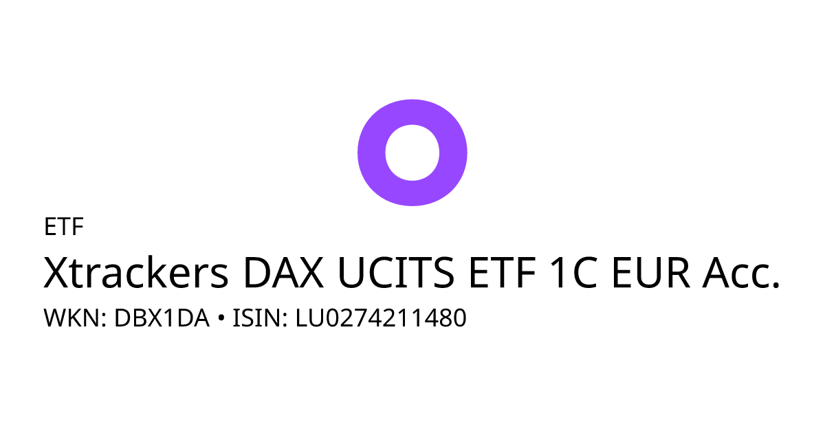 Xtrackers DAX UCITS ETF 1C EUR Acc. ETF Kurs aktuell (DBX1DA