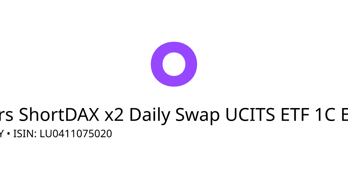 Xtrackers ShortDAX x2 Daily Swap UCITS ETF 1C EUR Acc. ETF Kurs