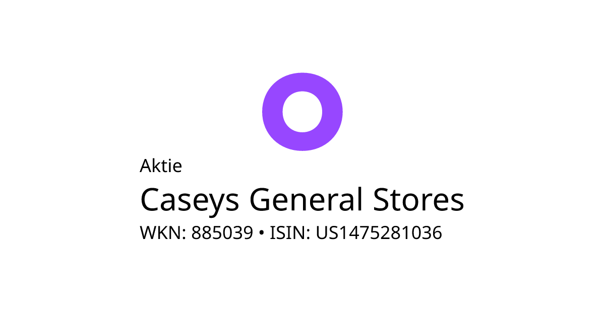 Caseys General Stores Aktie • 885039 • US1475281036 • onvista