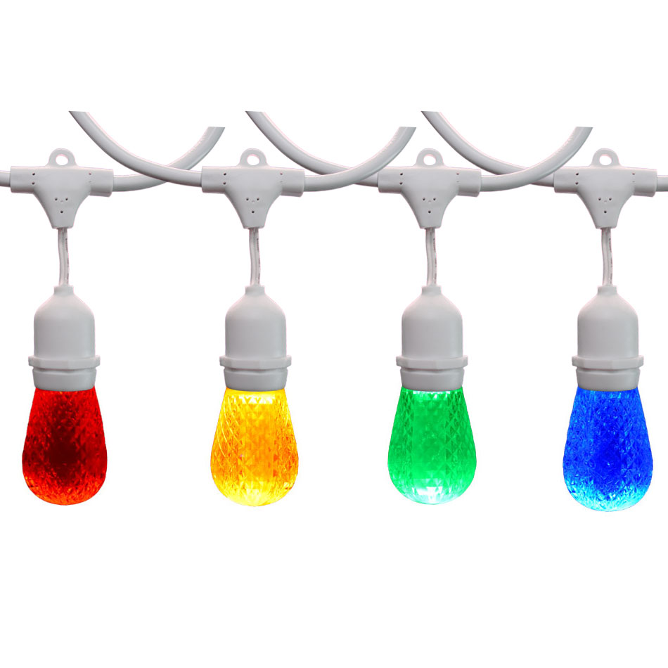 Multi Color LED Heavy Duty Outdoor Light Strand 100 ft White