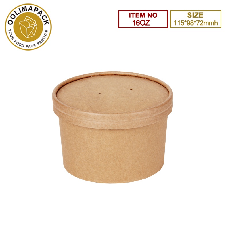 16oz Brown Soup Cup