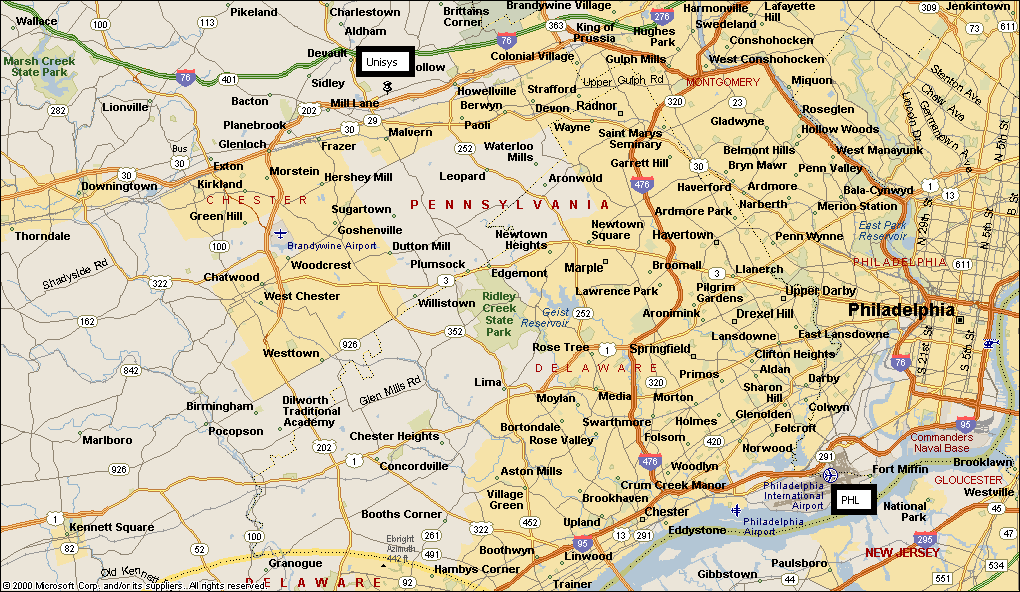 Hotels and driving instructions for Malvern