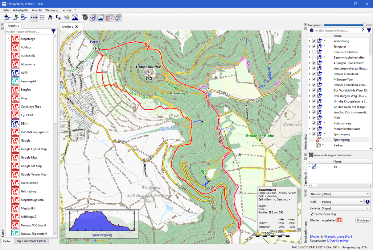 Qmapshack openandromaps