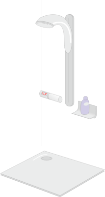 Lady in Shower - Openclipart