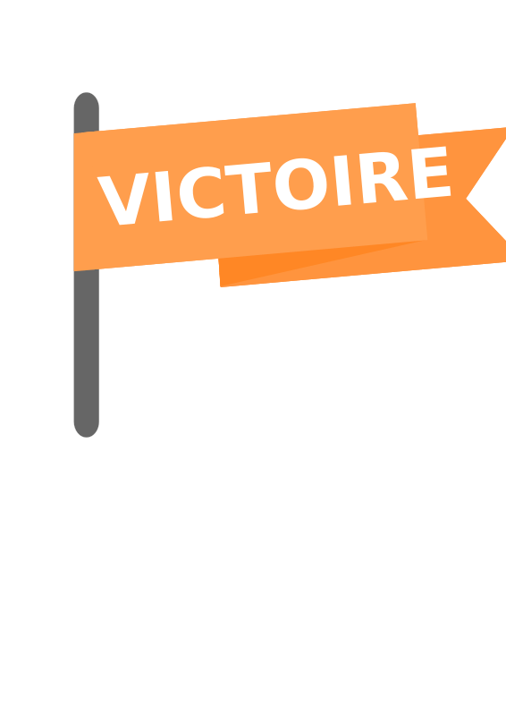 Drapeau victoire / Victory win flag Openclipart