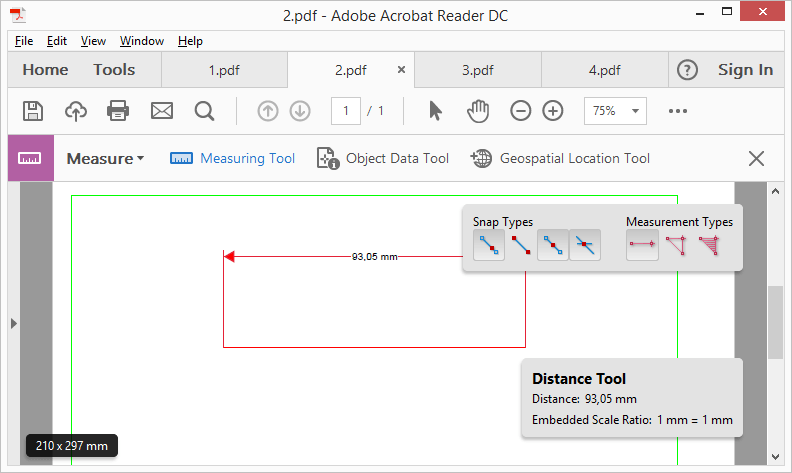 Using the New Measurement Functionality when Exporting to Adobe® .pdf