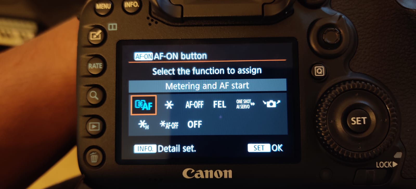BackButton Focus on Canon 7D Mark II