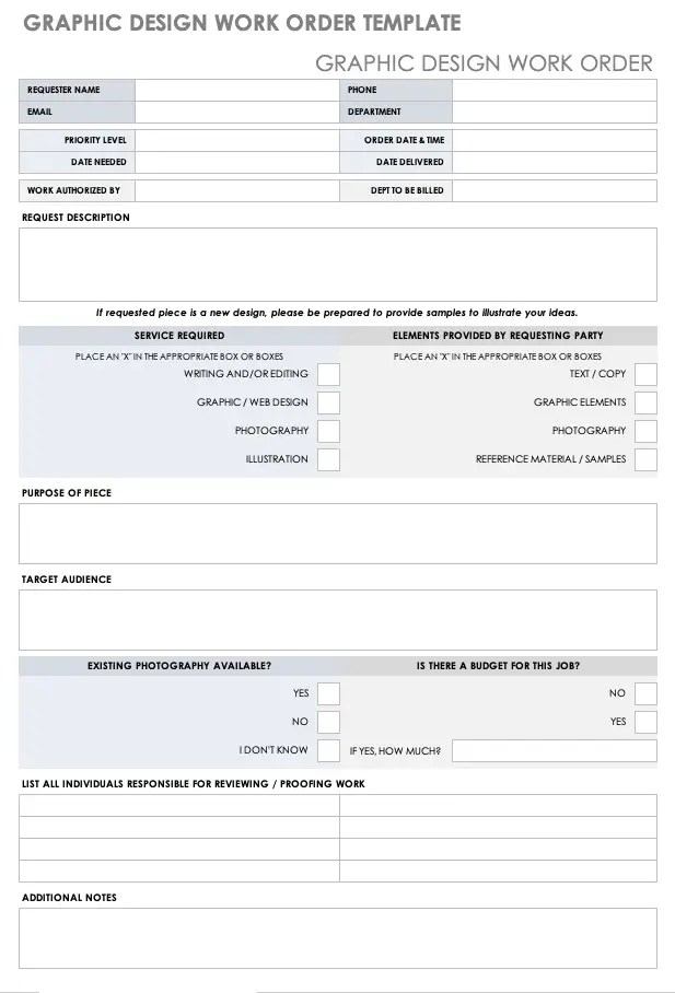 17+ Work Order Template FREE Download [Word, Excel, PDF]