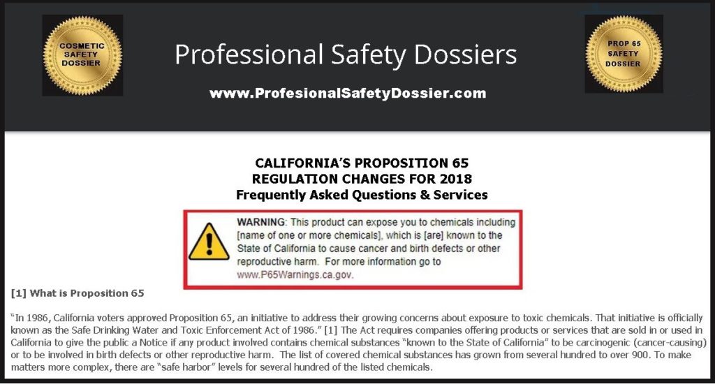 Proposition 65 Regulation Upgrade for 2018 Open Source Truth