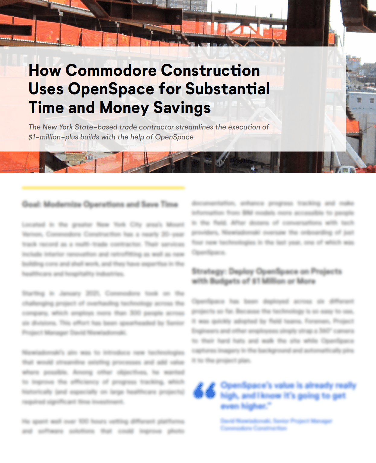 Photo Documentation, Commodore Construction OpenSpace