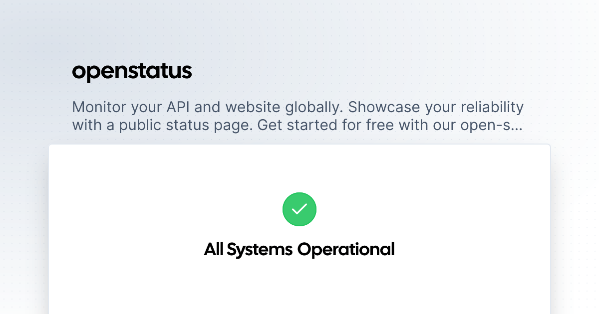 Nomade Finance Status OpenStatus