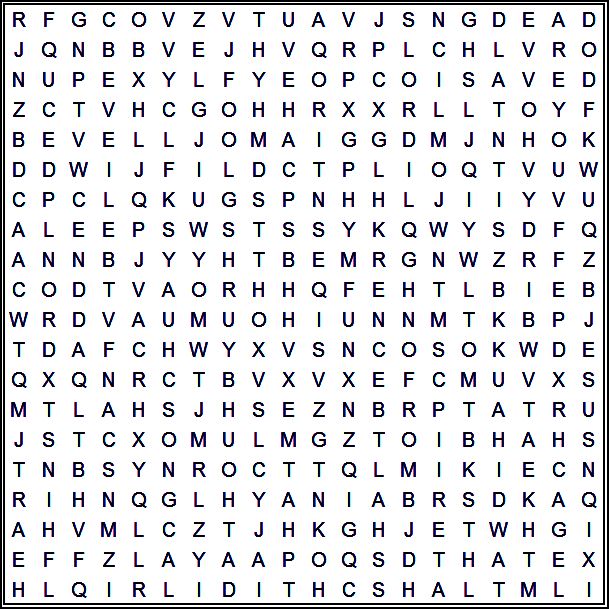 Romans 109 Wordsearch Puzzle